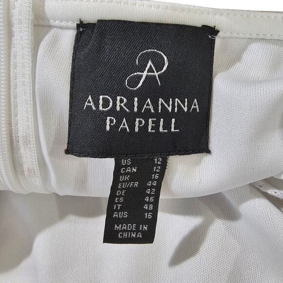 Adrianna Papell Floral Embroidery Flared Dress Pink Multi Size 12 NWT - Picture 7 of 11